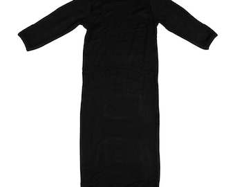 Black Bamboo Viscose Newborn Gown