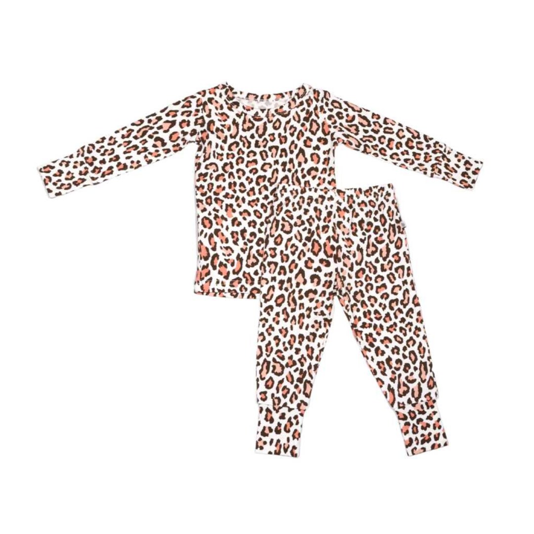 Bamboo Two Piece Pajama Set, Leopard main image 1