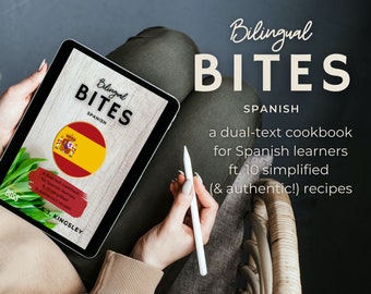 Recetario para aprender español: Bocados bilingües, 10 recetas auténticas (PDF digital)