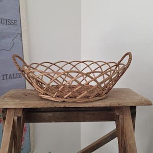 Vintage wicker basket, antique decoration