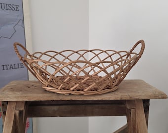 Vintage wicker basket, antique decoration