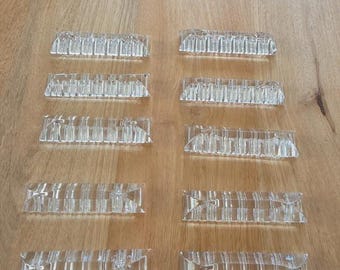 10 Porte couteaux vintage en verre, jolie déco de table