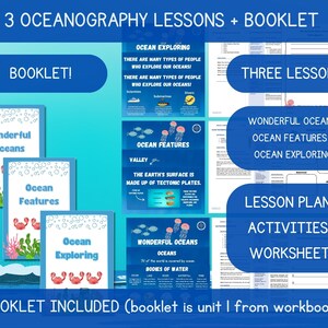 Exploring Oceans: 3 Kids&#39; Lessons + Booklet (Ages 5+) - Dive into Oceanography!