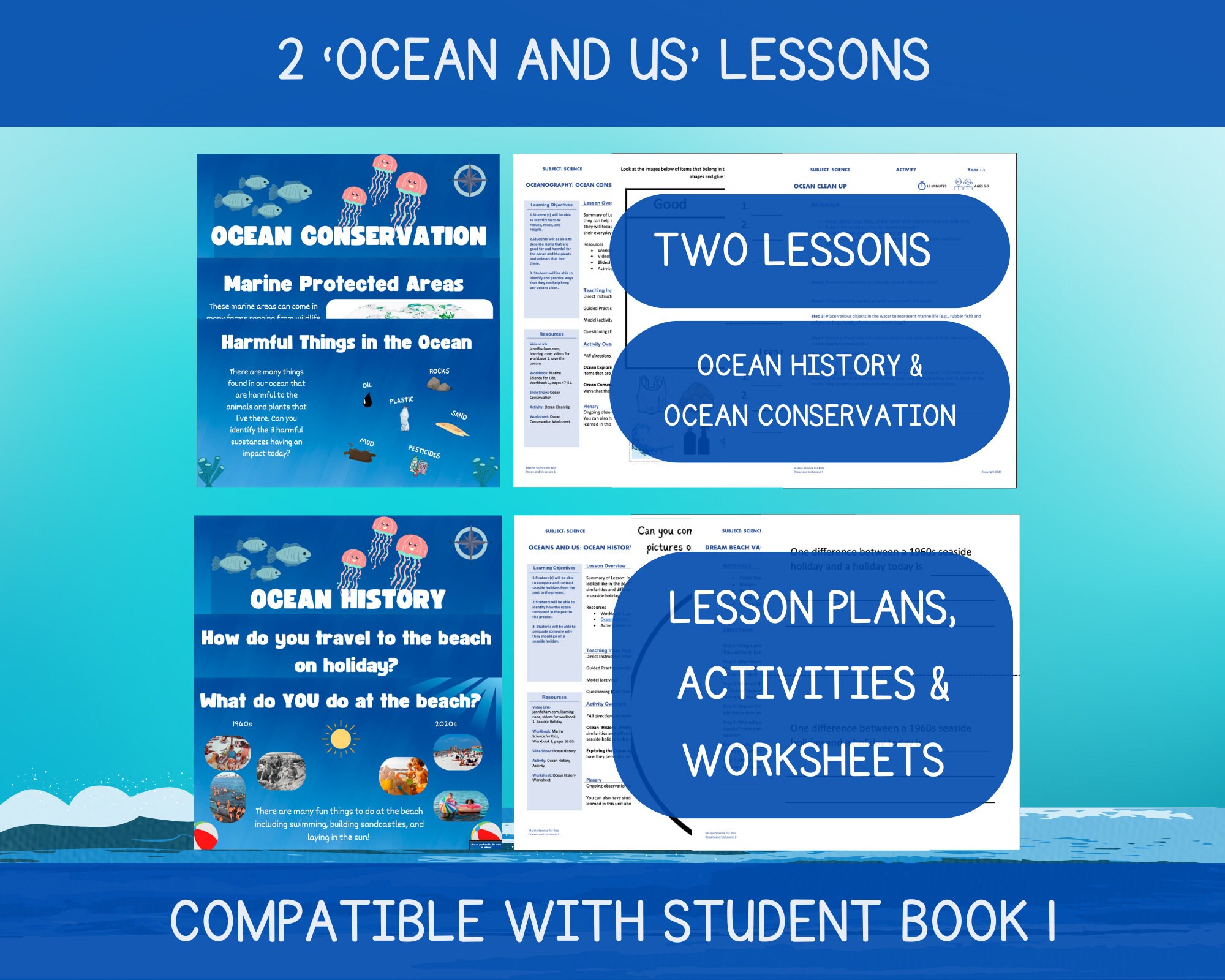 Marine Science Lesson Marine Biology Lessons: Ocean History & Conservation (ages 5+) (PDF) - Etsy