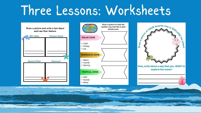 Oceanography: 3 Lessons (one Big Ocean, Climate and Weather, Ocean ...