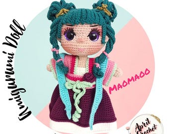 Maomaoo Amigurumi Crochet Anime Doll English PDF Pattern. 20 cm tall. Removable Clothes.