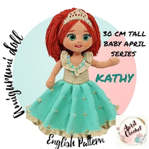 Kathy Amigurumi Doll Crochet English PDF Pattern: The red haired doll of the Baby April series