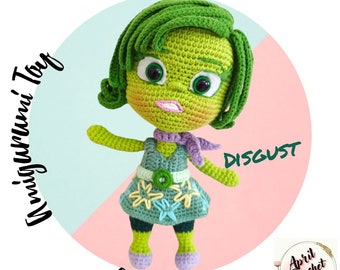Disgust Amigurumi Crochet English PDF Pattern: 'Inside Out' Inspired Toy