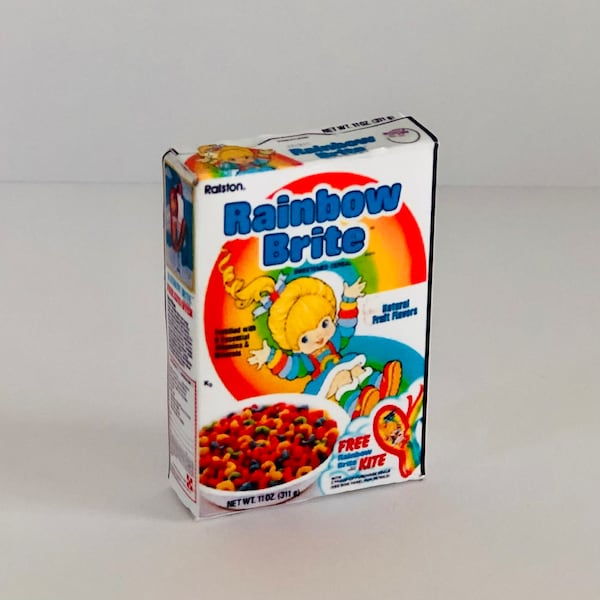 Handmade 3D Rainbow Brite Cereal Magnet, 80s Cereal Nostalgia, Unique Gift For Her, Retro Home Decor