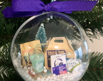 Handmade Taco Bell Christmas Ornament-Unique Food Ornament, Funny Christmas Decor, Handmade Holiday Gift