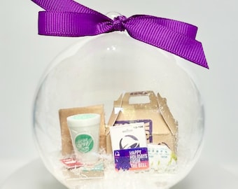 Handmade Taco Bell Christmas Ornament-Unique Food Ornament, Funny Christmas Decor, Handmade Holiday Gift