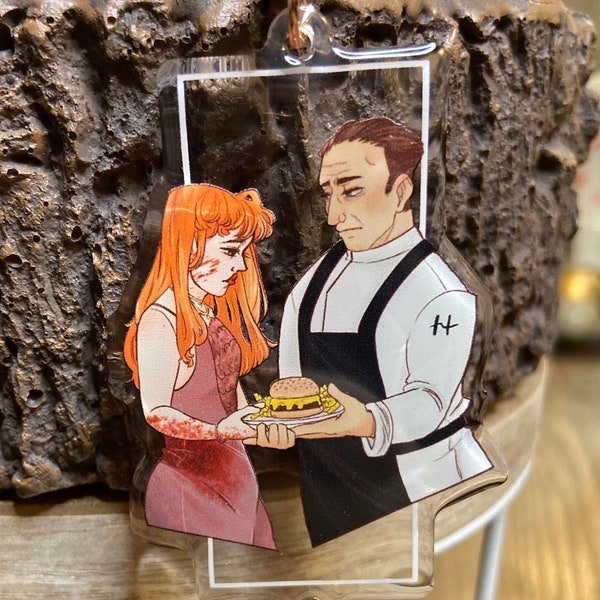 Margot Mills / Julian Slowik - The Menu (2022) - 2.5” / 1” Linked Acrylic Keychain