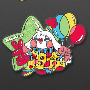 Clown Bunny - 2” Enamel Pin