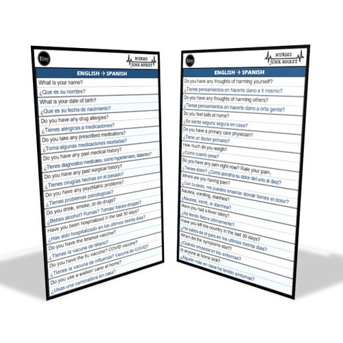 Badge Buddy English to Spanish Translation Etsy