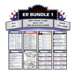 Badge Buddy ER Bundle 1: acls pals nihss ekg triage vital signs