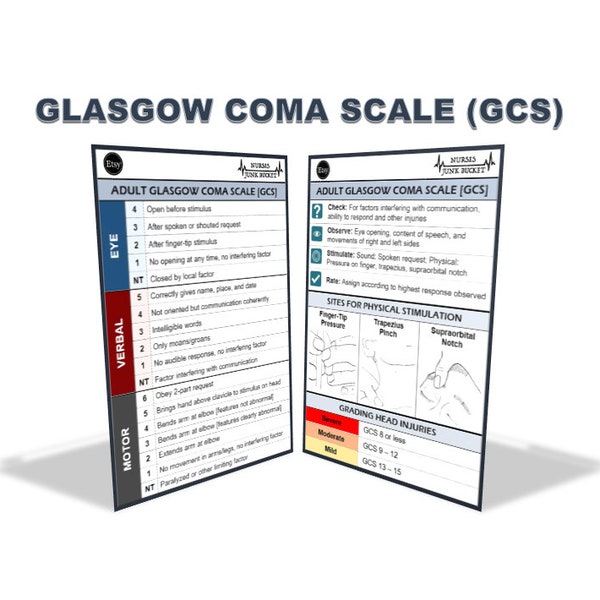 Glasgow Coma Scale Digital Download Badge Buddy