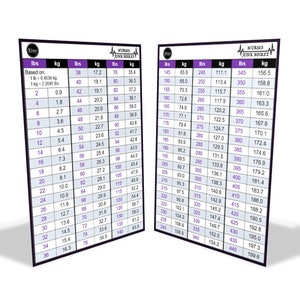 LVN Badge Buddy Horizontal w/Height & Weight Conversion Charts (Purple)