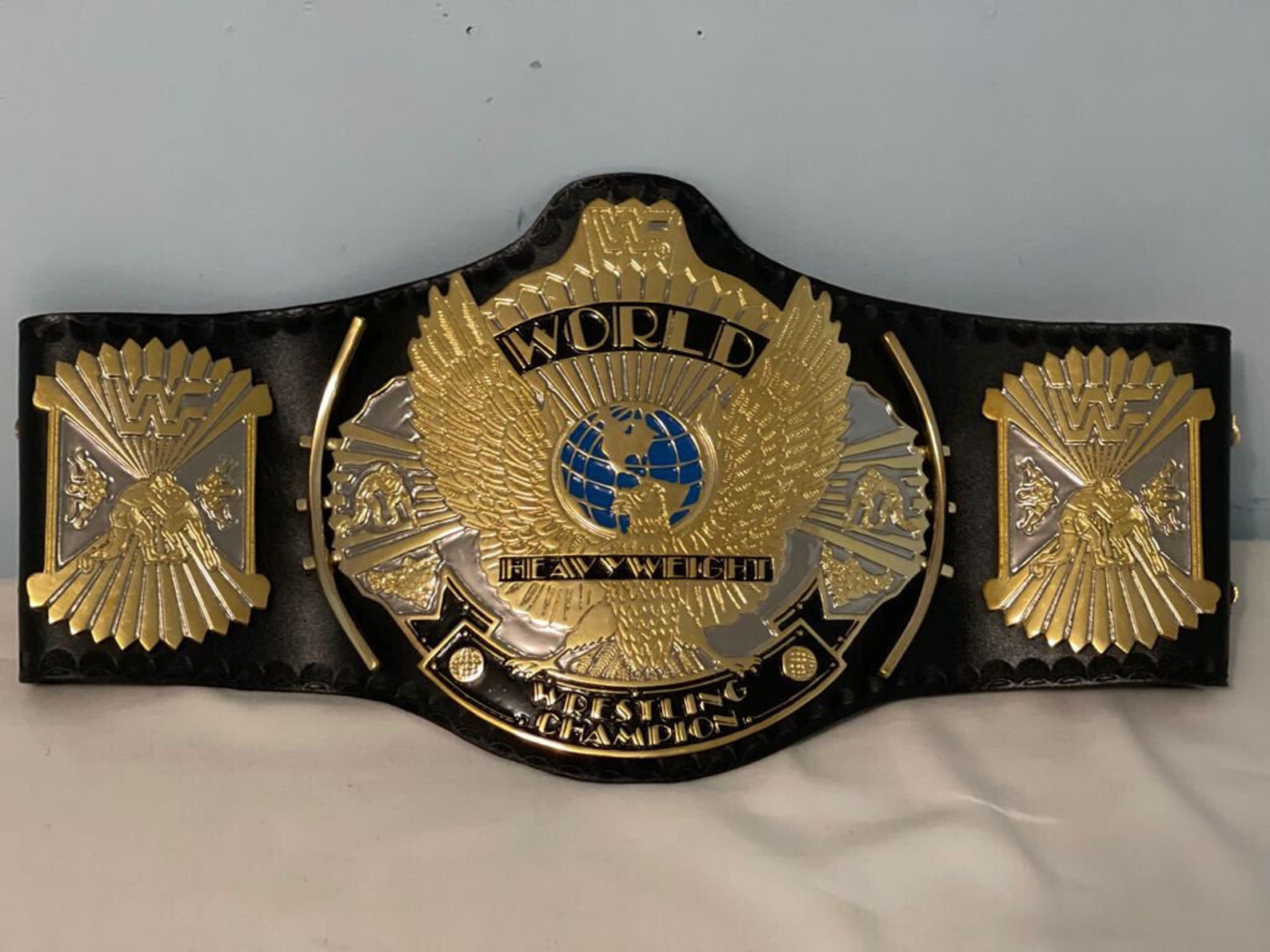 Classic Dual Plated Winged Eagle Championship Title Belt Replica Adult