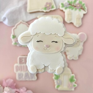 Tampon et Emporte pièce #077 - Mouton pour biscuit en pâte à sucre