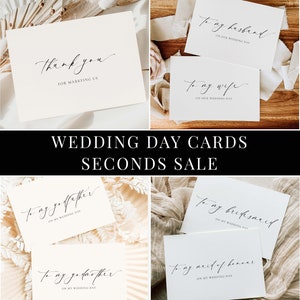 Seconds - Minimalist Wedding Day Cards, Small Imperfections in Paper, Off White Ivory, Ellesmere