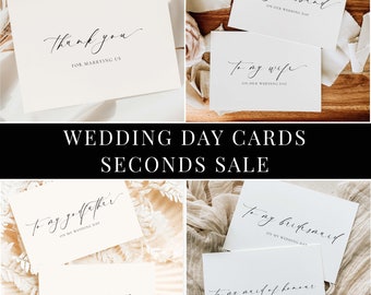 Seconds - Minimalist Wedding Day Cards, Small Imperfections in Paper, Off White Ivory, Ellesmere