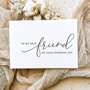 To My Best Friend On YOUR Wedding Day Card, Minimalist Best Friend Wedding Keepsake Card, Wedding Card, Brooklyn