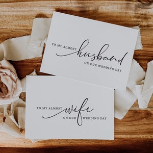 To My Almost Wife, My Almost Husband On Our Wedding Day Card Template, Minimalist Husband and Wife Card, Wedding Vows Card Brooklyn