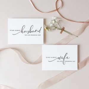 To My Almost Wife, My Almost Husband On Our Wedding Day Card, Minimalist Husband and Wife Card, Wedding Vows Card Brooklyn afbeelding 7