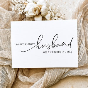 To My Almost Wife, My Almost Husband On Our Wedding Day Card, Minimalist Husband and Wife Card, Wedding Vows Card Brooklyn