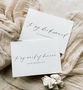 To My Bridesmaid and Maid Of Honour On My Wedding Day Card, Minimalist Wedding Card, Thank You Bridal Party Card, Off White Ivory, Ellesmere product logo