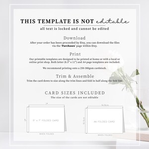 Printable His and Her Vows, Bride and Groom Wedding Day Card Template ...