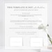 Printable His and Her Vows, Bride and Groom Wedding Day Card Template ...