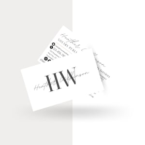 Moderne Simple CARTES DE VISITE Notaire | Agent de signature de prêts notaire Best-seller | Établissez votre marque | Téléchargement instantané CANVA modifiable
