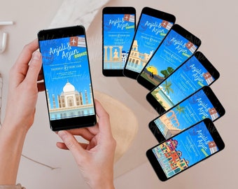 Destination Wedding Invitation | Electronic, Phone Evite, Smartphone, Travel Mobile Invite Download, Fully Custom