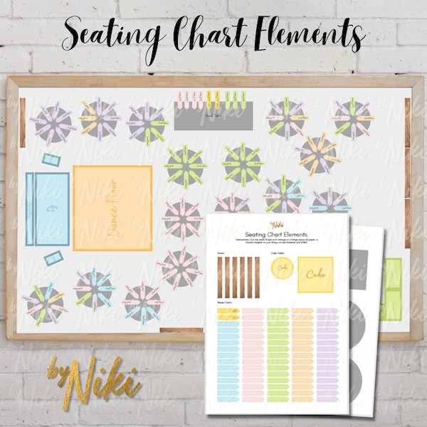 Seating Chart Elements, Seating Planner, Table Plan, Wedding Seating Plan, Table Arrangement, Seating Chart Planner, Flexible Guest Seating