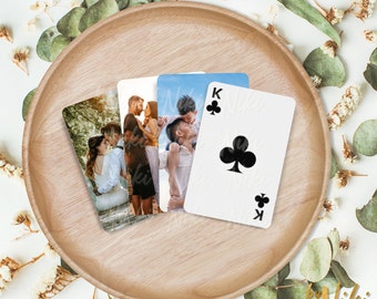 Gepersonaliseerde speelkaarten | Speelkaarten met foto, trouwbedankjes, Secret Santa-cadeau, zelf maken, foto uploaden, thuis afdrukken