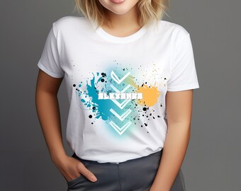 Airbrush Shirt, Customizable Shirt, High Quality, Neon Blue, Gold, mulitble Colors, Express Deliverie