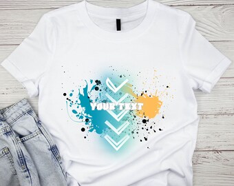 Airbrush Shirt, Customizable Shirt, High Quality, Neon Blue, Gold, mulitble Colors, Express Deliverie