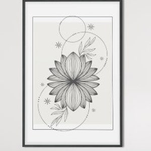 Wandkunst, abstrakte Kunst, geometrische Kunst, Wand Linie Art Print Set, Boho Wand Dekor Kunstdruck
