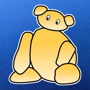 Pegatina de Quiet Bear Warren, lindo regalo para niños universitarios de UCSD, pegatina de computadora portátil