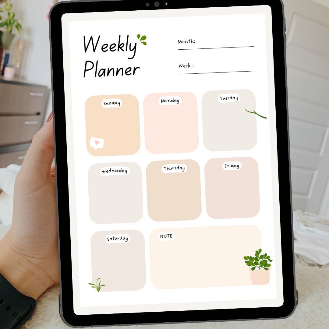Printable Weekly Planner, Planner Insert, Personal Planner, Weekly