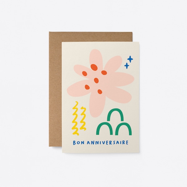 Bon anniversaire - Carte de voeux - French Birthday Card