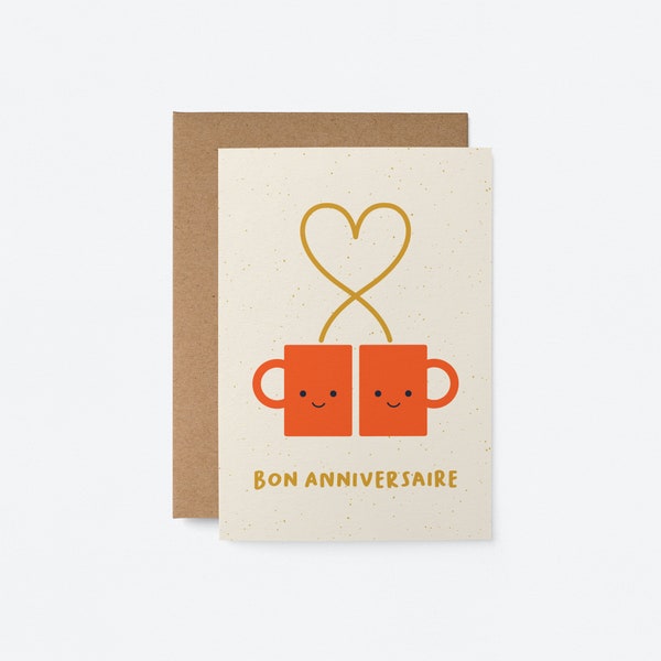 Bon anniversaire - Carte de voeux - French anniversary card