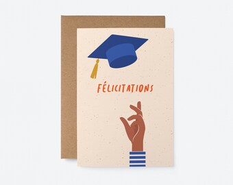 Félicitations - Carte de voeux - French Graduation card