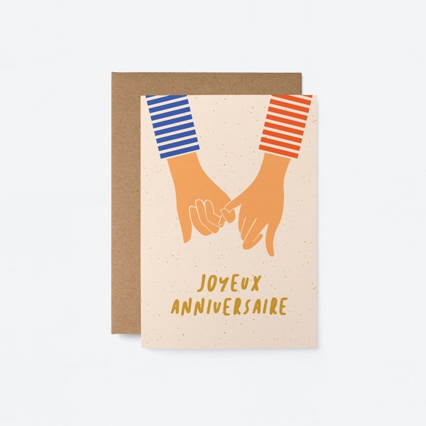 Joyeux anniversaire - Carte de voeux - Anniversary card in French