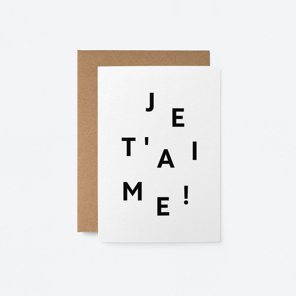 Je t'aime - Carte de voeux - French Anniversary card