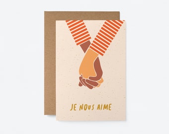 Je nous aime- Carte de voeux - French Love & Anniversary card