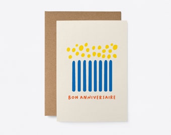 Bon anniversaire - French Birthday card