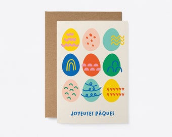 Joyeuses Pâques - Carte de voeux - Carte de Pâques française