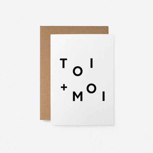 Toi + Moi - Carte de voeux - French Anniversary card